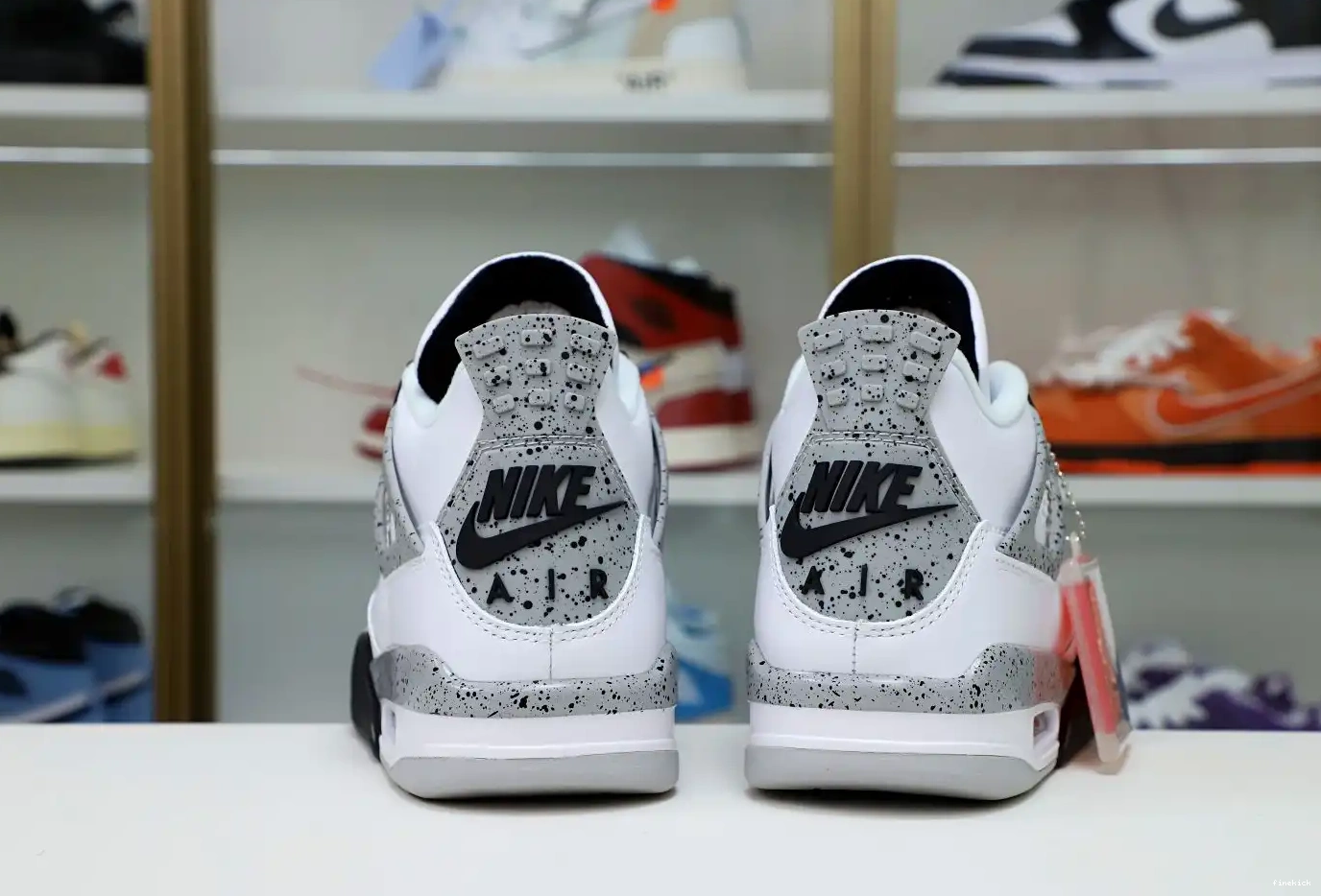 Retro White Jordan 4 Cement Air 0423
